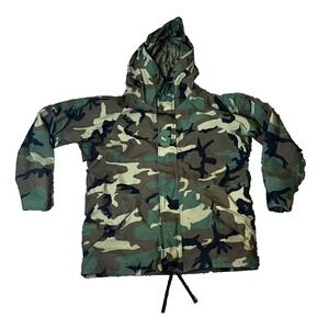 Men's Parka US ARMY Cold Weather Camo LARGE-Regular Jacket Woodland